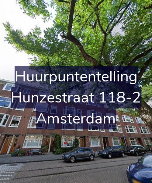 Foto gevel Huurpuntentelling voor Hunzestraat 118-2, Amsterdam