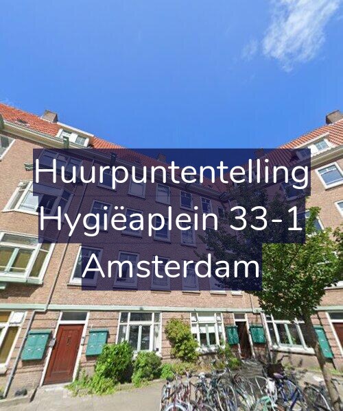 Foto gevel Huurpuntentelling voor Hygiëaplein 33-1, Amsterdam