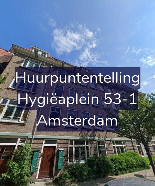 Foto gevel Huurpuntentelling voor Hygiëaplein 53-1, Amsterdam