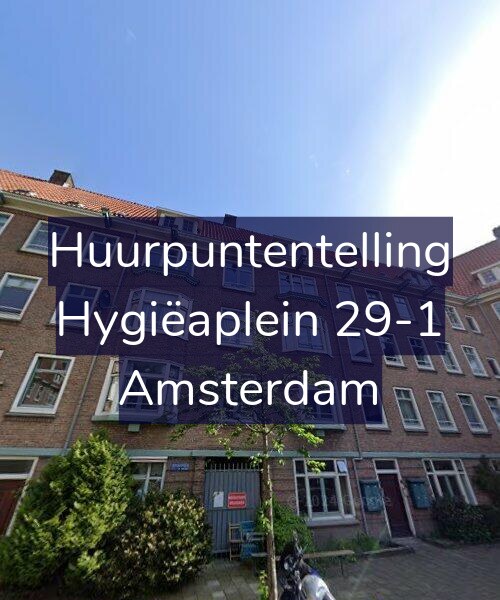 Foto gevel Huurpuntentelling voor Hygiëaplein 29-1, Amsterdam