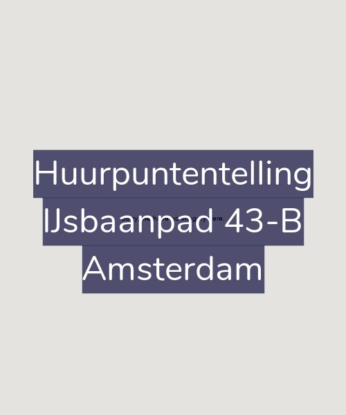 Foto gevel Huurpuntentelling voor IJsbaanpad 43-B, Amsterdam