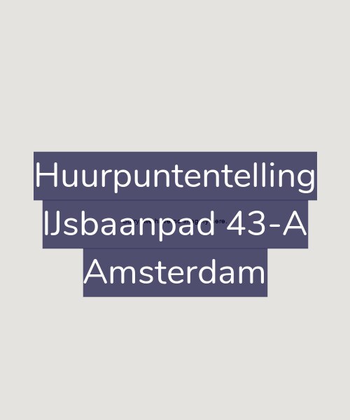 Foto gevel Huurpuntentelling voor IJsbaanpad 43-A, Amsterdam