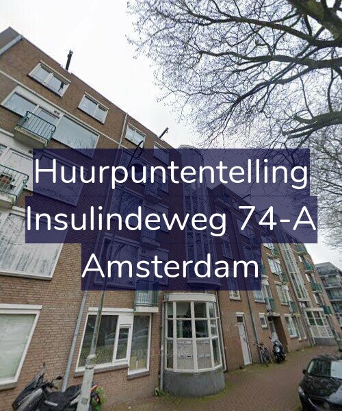Foto gevel Huurpuntentelling voor Insulindeweg 74-A, Amsterdam