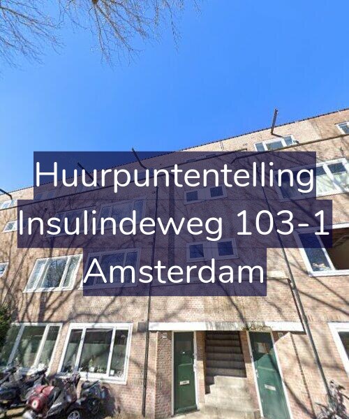 Foto gevel Huurpuntentelling voor Insulindeweg 103-1, Amsterdam