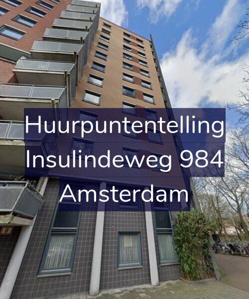 Foto gevel Huurpuntentelling voor Insulindeweg 984, Amsterdam
