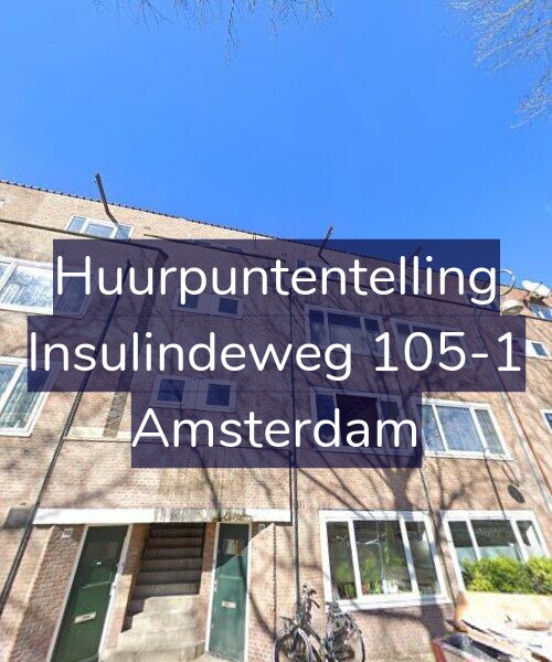 Foto gevel Huurpuntentelling voor Insulindeweg 105-1, Amsterdam