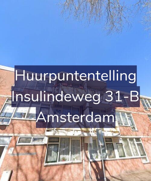 Foto gevel Huurpuntentelling voor Insulindeweg 31-B, Amsterdam