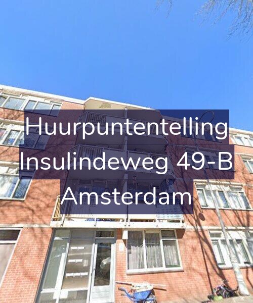 Foto gevel Huurpuntentelling voor Insulindeweg 49-B, Amsterdam