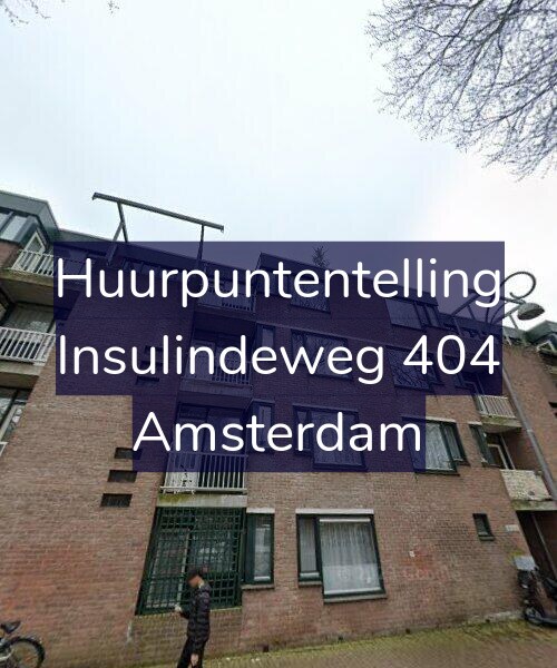 Foto gevel Huurpuntentelling voor Insulindeweg 404, Amsterdam
