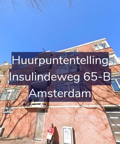 Foto gevel Huurpuntentelling voor Insulindeweg 65-B, Amsterdam
