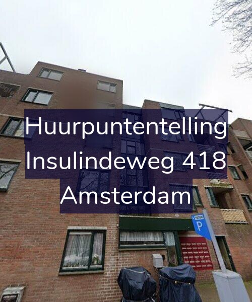 Foto gevel Huurpuntentelling voor Insulindeweg 418, Amsterdam