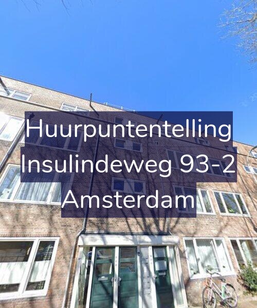Foto gevel Huurpuntentelling voor Insulindeweg 93-2, Amsterdam