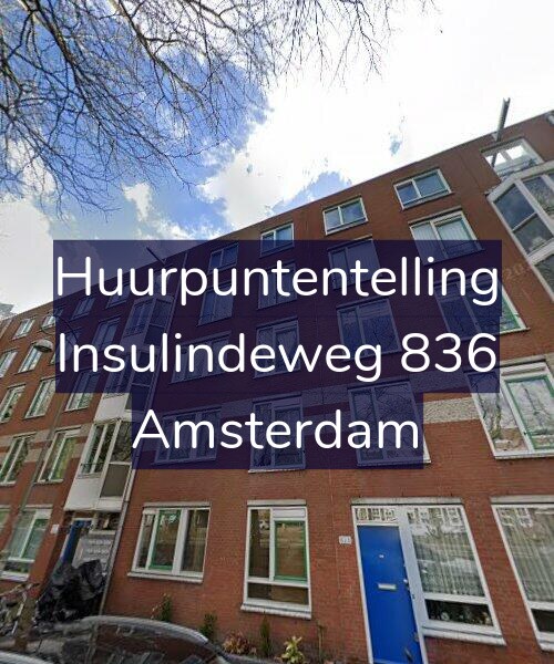 Foto gevel Huurpuntentelling voor Insulindeweg 836, Amsterdam