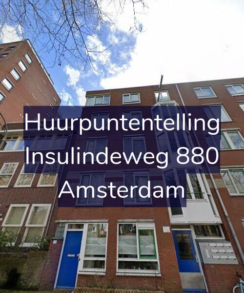 Foto gevel Huurpuntentelling voor Insulindeweg 880, Amsterdam