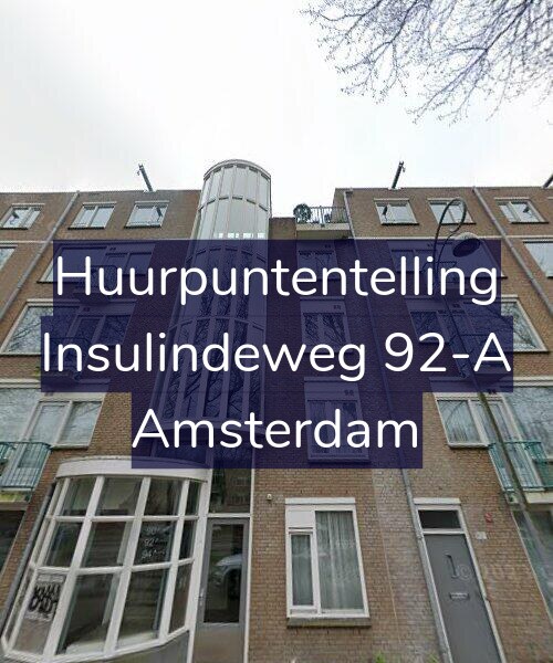 Foto gevel Huurpuntentelling voor Insulindeweg 92-A, Amsterdam
