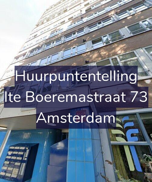Foto gevel Huurpuntentelling voor Ite Boeremastraat 73, Amsterdam