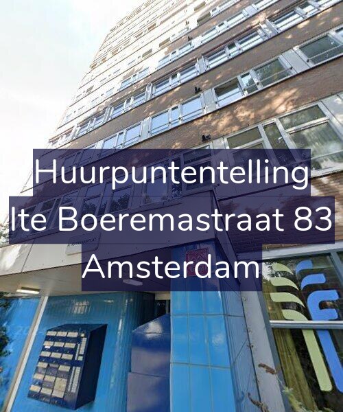 Foto gevel Huurpuntentelling voor Ite Boeremastraat 83, Amsterdam