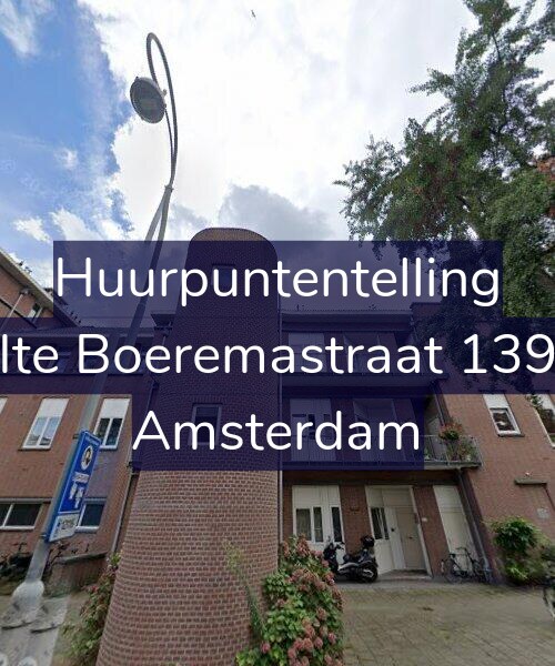 Foto gevel Huurpuntentelling voor Ite Boeremastraat 139, Amsterdam