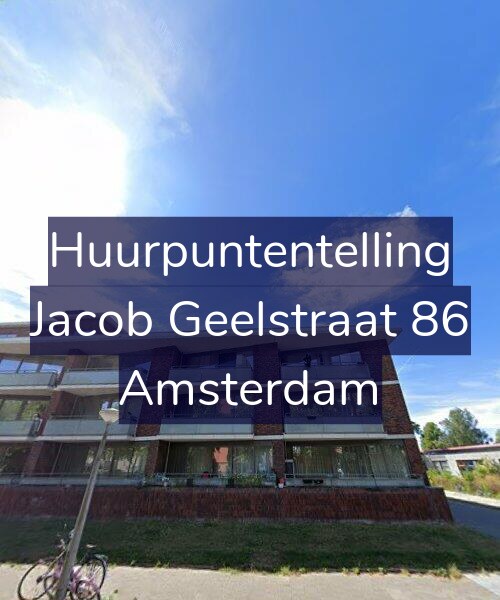 Foto gevel Huurpuntentelling voor Jacob Geelstraat 86, Amsterdam