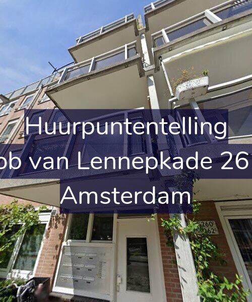 Foto gevel Huurpuntentelling voor Jacob van Lennepkade 262-B, Amsterdam