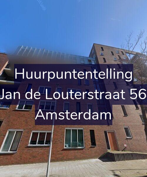 Foto gevel Huurpuntentelling voor Jan de Louterstraat 56, Amsterdam