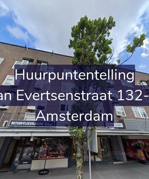 Foto gevel Huurpuntentelling voor Jan Evertsenstraat 132-3, Amsterdam