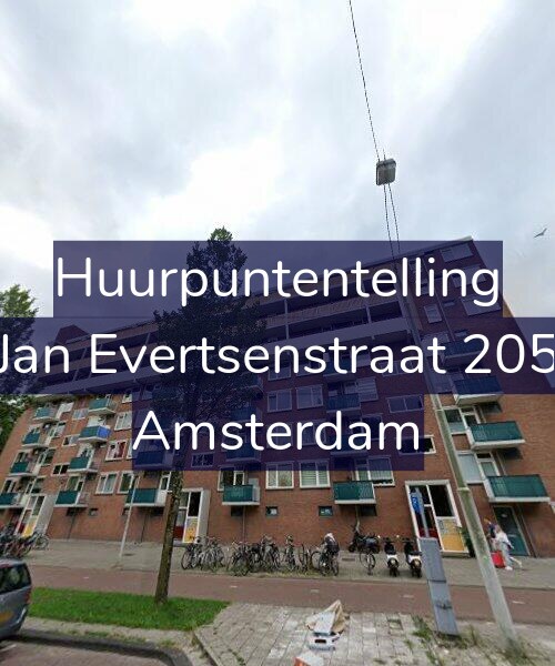 Foto gevel Huurpuntentelling voor Jan Evertsenstraat 205, Amsterdam