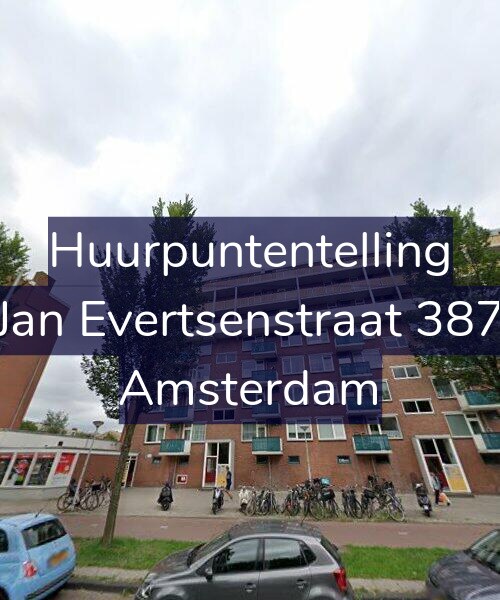 Foto gevel Huurpuntentelling voor Jan Evertsenstraat 387, Amsterdam