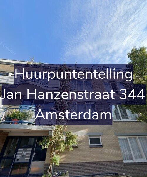 Foto gevel Huurpuntentelling voor Jan Hanzenstraat 344, Amsterdam