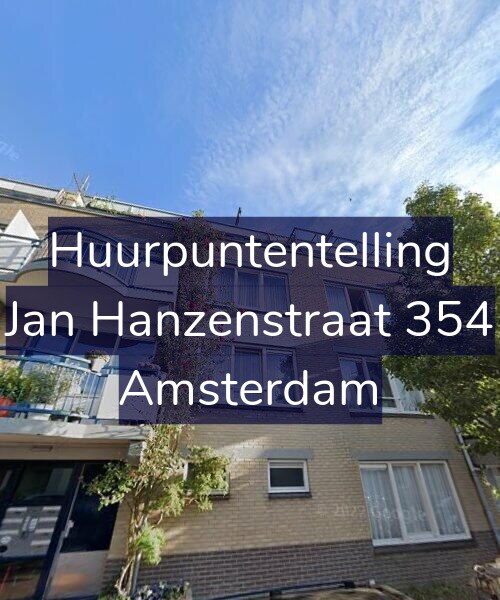 Foto gevel Huurpuntentelling voor Jan Hanzenstraat 354, Amsterdam