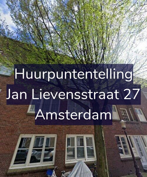 Foto gevel Huurpuntentelling voor Jan Lievensstraat 27, Amsterdam
