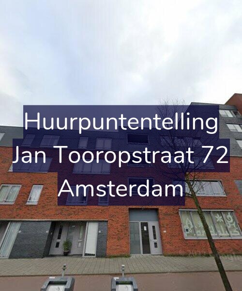 Foto gevel Huurpuntentelling voor Jan Tooropstraat 72, Amsterdam