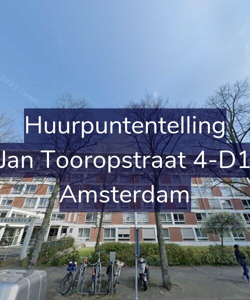 Foto gevel Huurpuntentelling voor Jan Tooropstraat 4-D1, Amsterdam