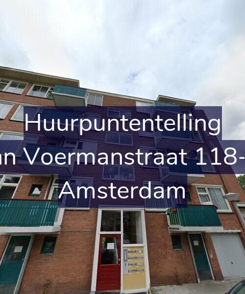 Foto gevel Huurpuntentelling voor Jan Voermanstraat 118-2, Amsterdam