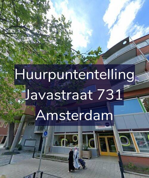 Foto gevel Huurpuntentelling voor Javastraat 731, Amsterdam