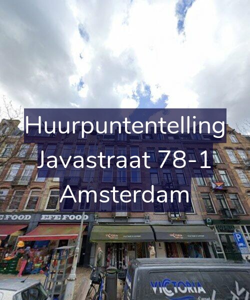 Foto gevel Huurpuntentelling voor Javastraat 78-1, Amsterdam