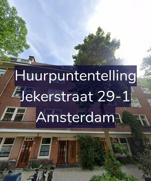 Foto gevel Huurpuntentelling voor Jekerstraat 29-1, Amsterdam