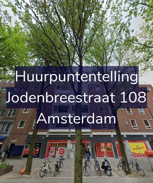 Foto gevel Huurpuntentelling voor Jodenbreestraat 108, Amsterdam