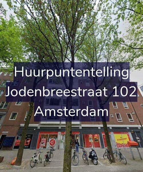 Foto gevel Huurpuntentelling voor Jodenbreestraat 102, Amsterdam