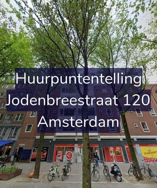 Foto gevel Huurpuntentelling voor Jodenbreestraat 120, Amsterdam