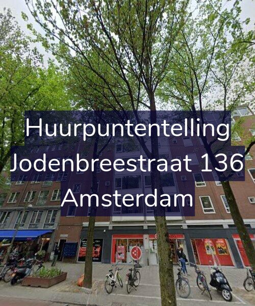 Foto gevel Huurpuntentelling voor Jodenbreestraat 136, Amsterdam