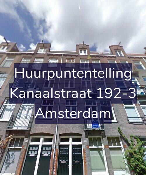 Foto gevel Huurpuntentelling voor Kanaalstraat 192-3, Amsterdam