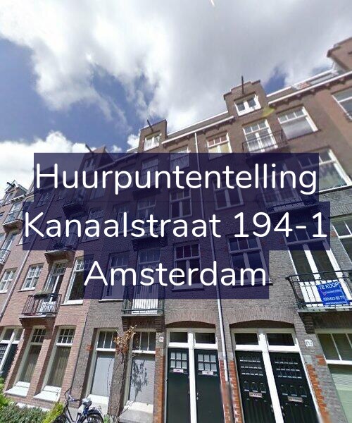 Foto gevel Huurpuntentelling voor Kanaalstraat 194-1, Amsterdam