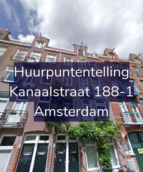 Foto gevel Huurpuntentelling voor Kanaalstraat 188-1, Amsterdam