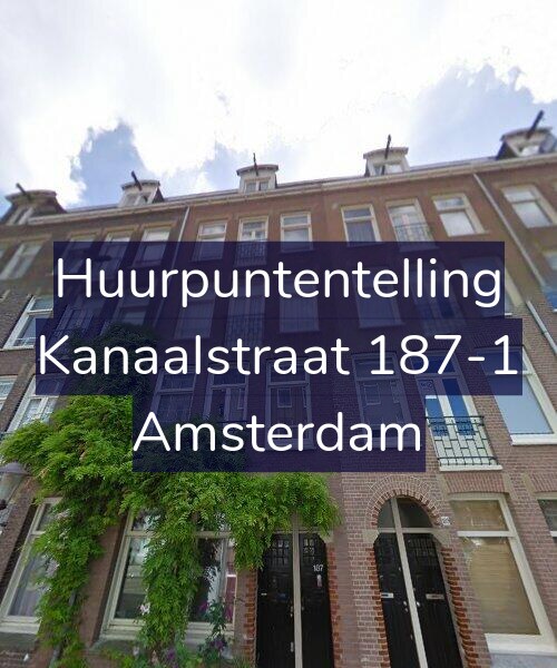 Foto gevel Huurpuntentelling voor Kanaalstraat 187-1, Amsterdam