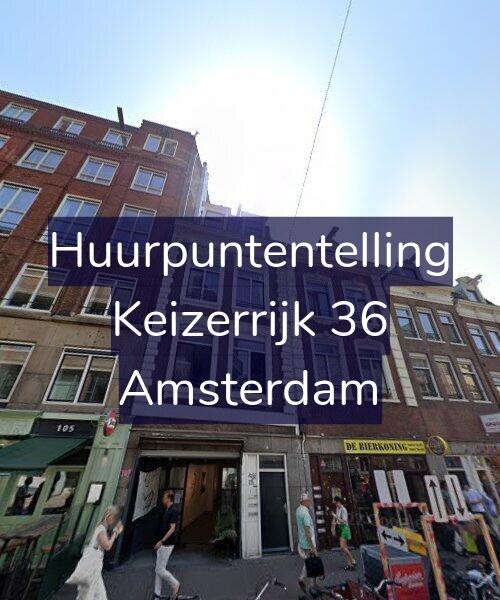 Foto gevel Huurpuntentelling voor Keizerrijk 36, Amsterdam