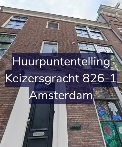 Foto gevel Huurpuntentelling voor Keizersgracht 826-1, Amsterdam