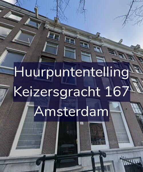 Foto gevel Huurpuntentelling voor Keizersgracht 167, Amsterdam