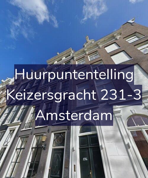 Foto gevel Huurpuntentelling voor Keizersgracht 231-3, Amsterdam