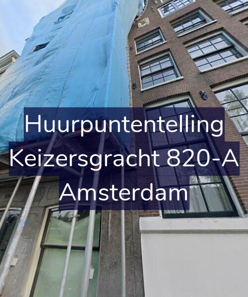 Foto gevel Huurpuntentelling voor Keizersgracht 820-A, Amsterdam